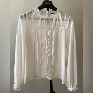 Dorothy Perkins lace georgette blouse US8 / UK12
